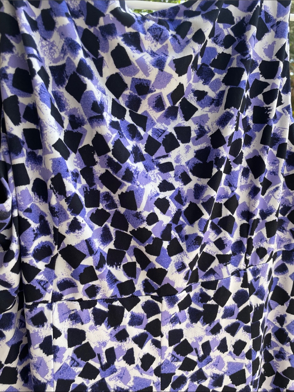 Beautiful-Perceptions Purple and Black Patterned Maxi Dress with Solid Waist - Picture 3 of 9